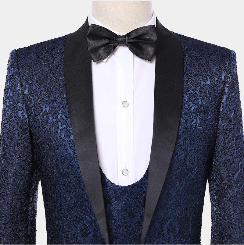 Navy Blue Tuxedo With Black Lapel Gentleman S Guru