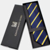 Luxury-Striped-Navy-Blue-and-Gold-Tie-Wedding-Groomsmen-from-Gentlemansguru.com_