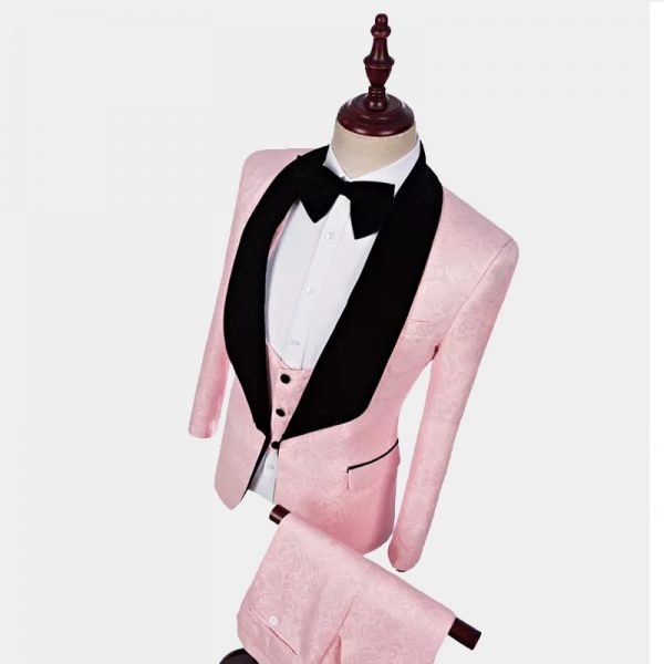 Light Pink Tuxedo Suit + Free Shipping - Gentleman's Guru™