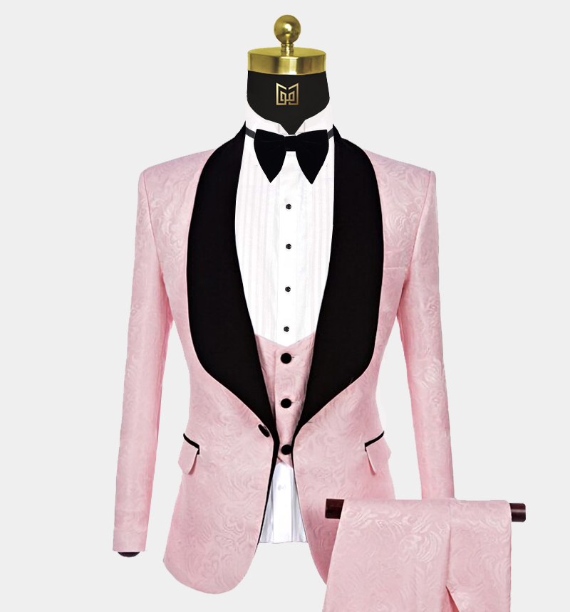 Men dark pink suit - dusty rose pink slim fit tuxedo - double breasted ...