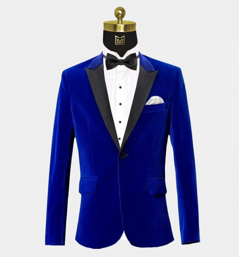 Royal Blue Velvet Tuxedo Jacket (free Shipping) 