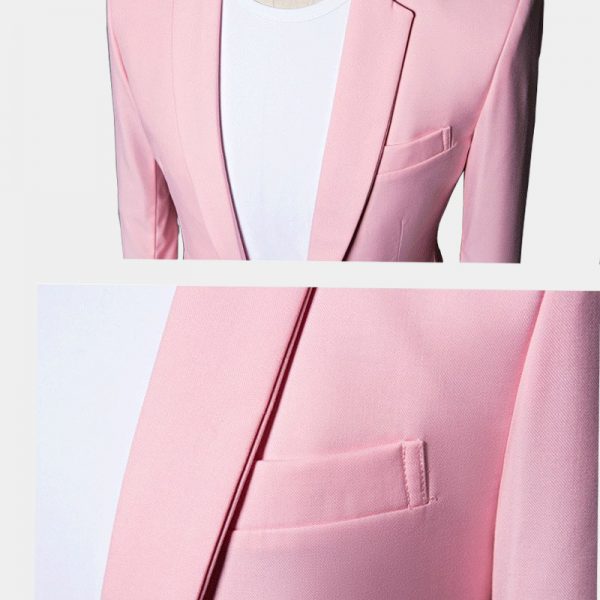 Men's Light Pink Suit Jacket Blazer Jacket Gentleman's Guru