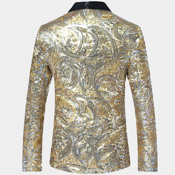 Gold Sequin Tuxedo Jacket - Sparkly Tux - Gentleman's Guru