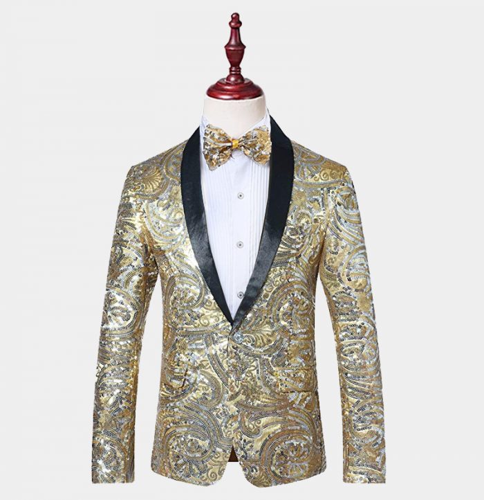 Men's Gold And Black Tuxedo Jacket | Gentleman's Guru