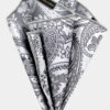 Silver-Paisley-Pocket-Square-Grey-Handkerchief-from-Gentlemansguru.com