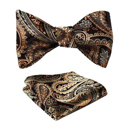 Yellow Paisley Bow Tie And Pocket Square | Gentleman's Guru