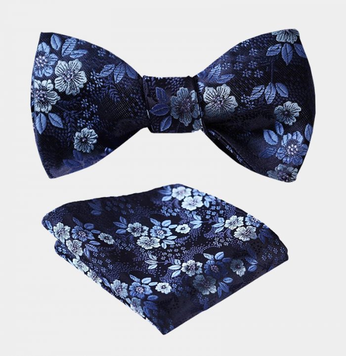 Light Purple Floral Bow Tie Set Free Shipping Gentlemans Guru 4678