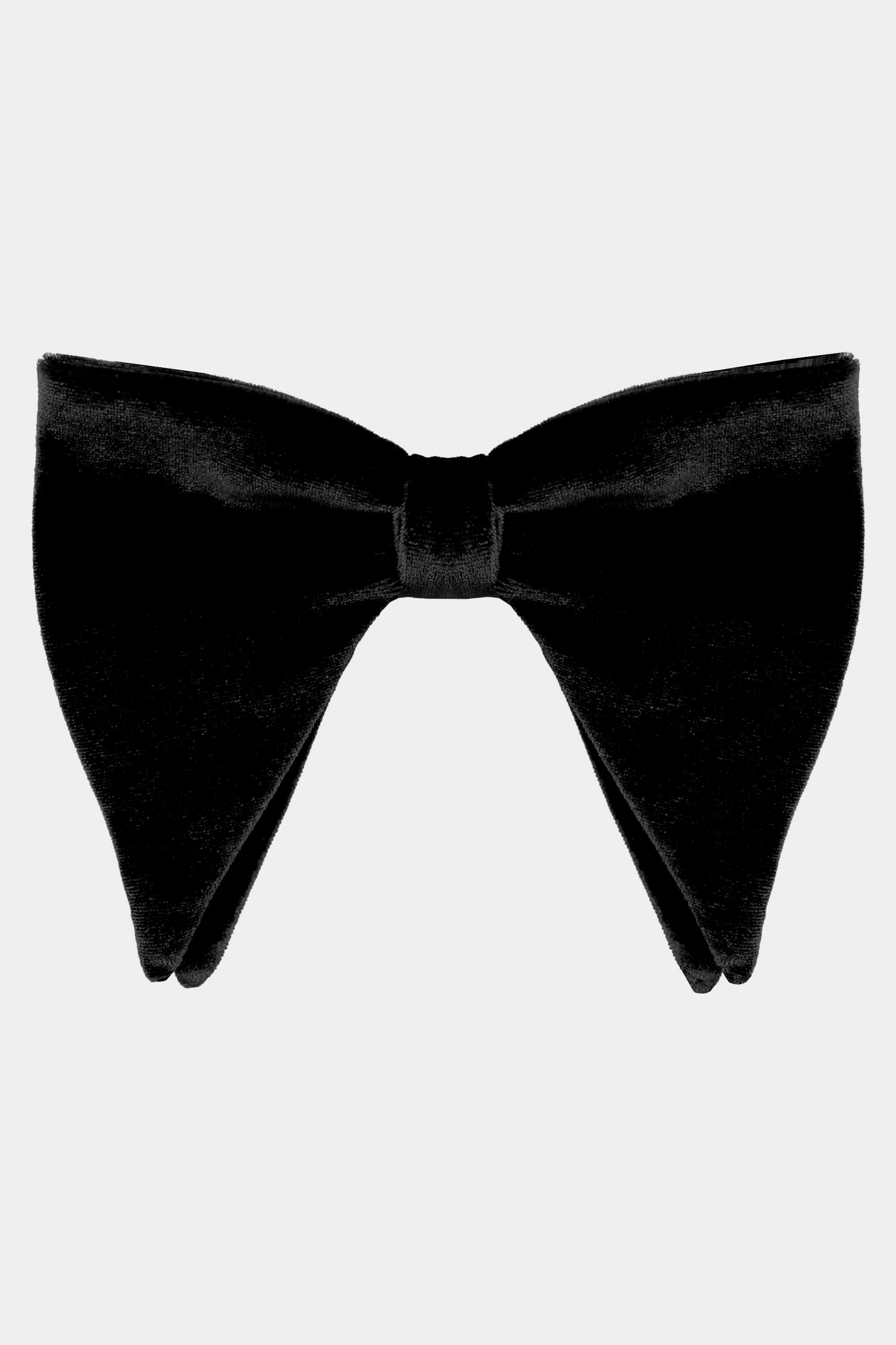 Mens-Oversized-Black-Bow-Tie-Tuxedo-Wedding-Groom-Butterfly-BowTie-from-Gentlemansguru.com