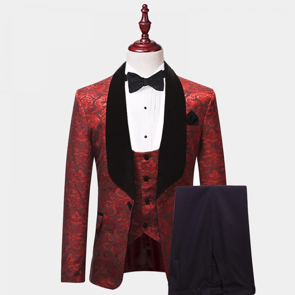 Burgundy Velvet Tuxedo Jacket - Dinner Jacket - Gentleman's Guru