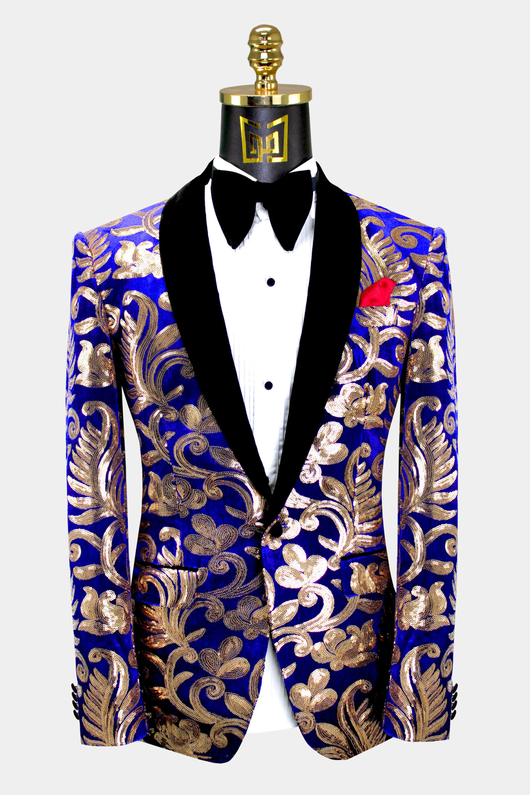 Royal Blue and Gold Tuxedo Jacket Gentleman s Guru