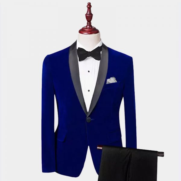 Royal Blue And Black Tuxedo - FREE Shipping - Gentleman's Guru