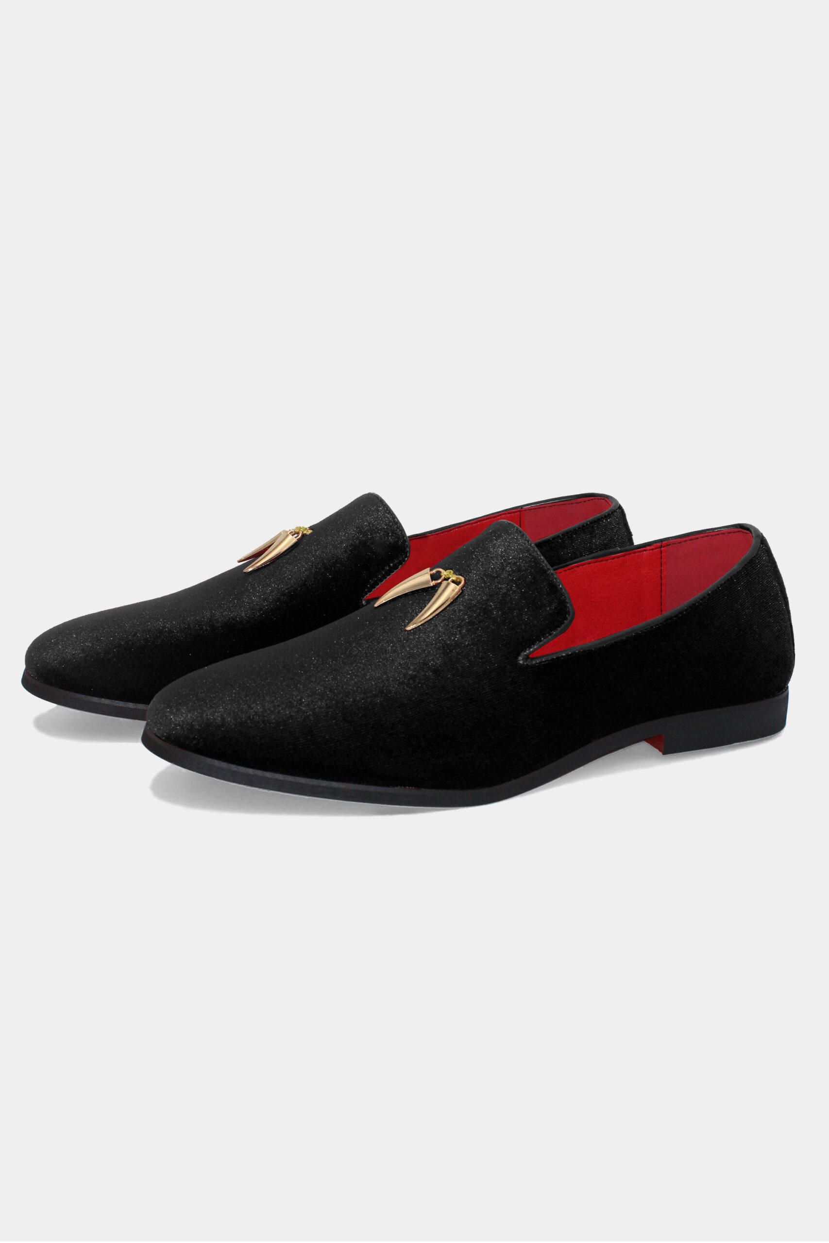 Men s Black Velvet Loafers Shoes Gentleman s Guru