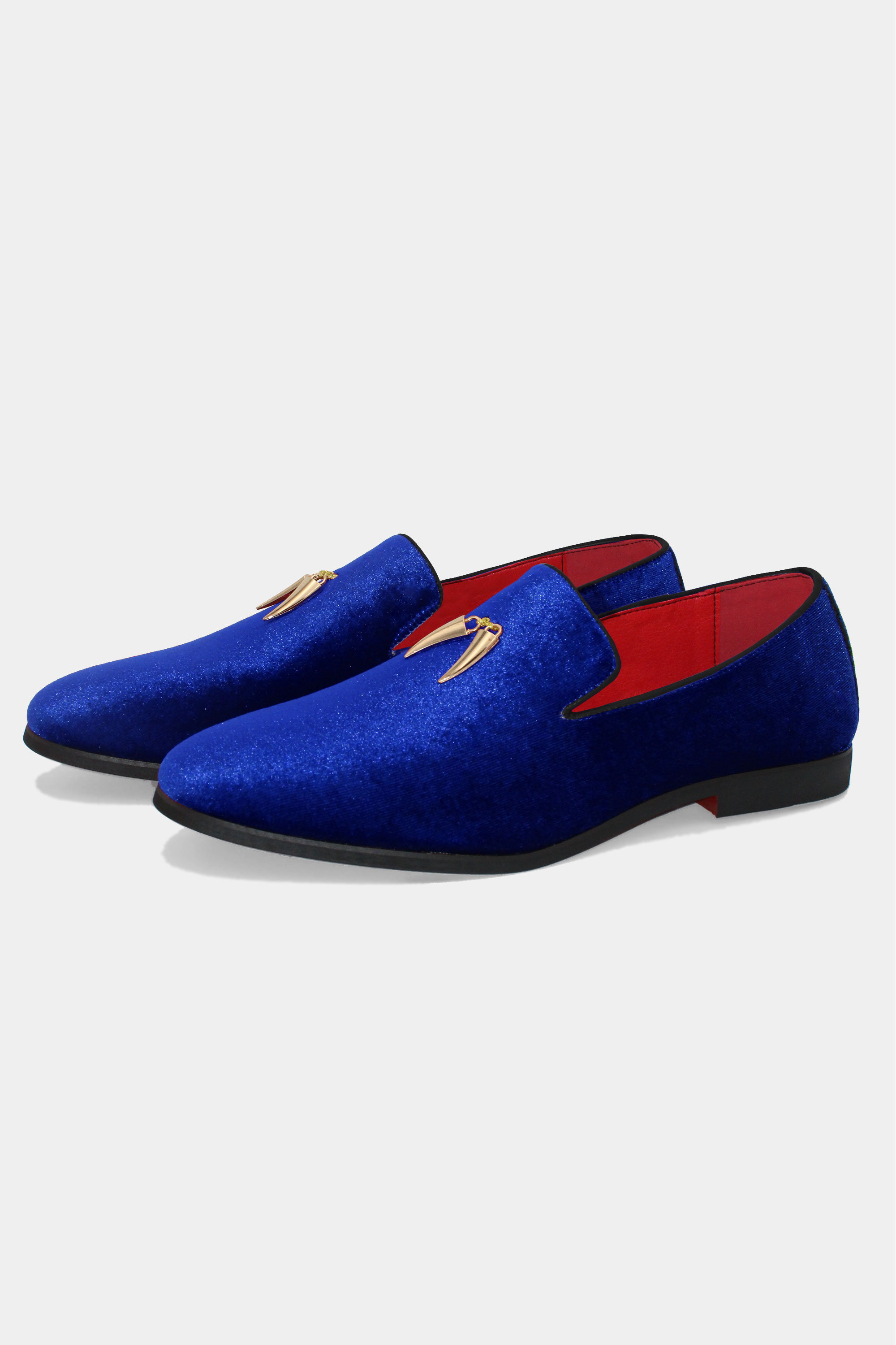 Men's Blue Velvet Loafers Shoes