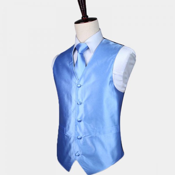 blue vest shirt