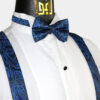 Royal-Blue-Paisley-Bow-Tie-and-Suspenders-Groomsmen-Wedding-from-Gentlemansguru.com