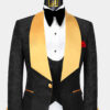 Black-Tuxedo-with-Gold-Lapel-Trim-Groom-Wedding-Suit-For-Men-from-Gentlemansguru.com