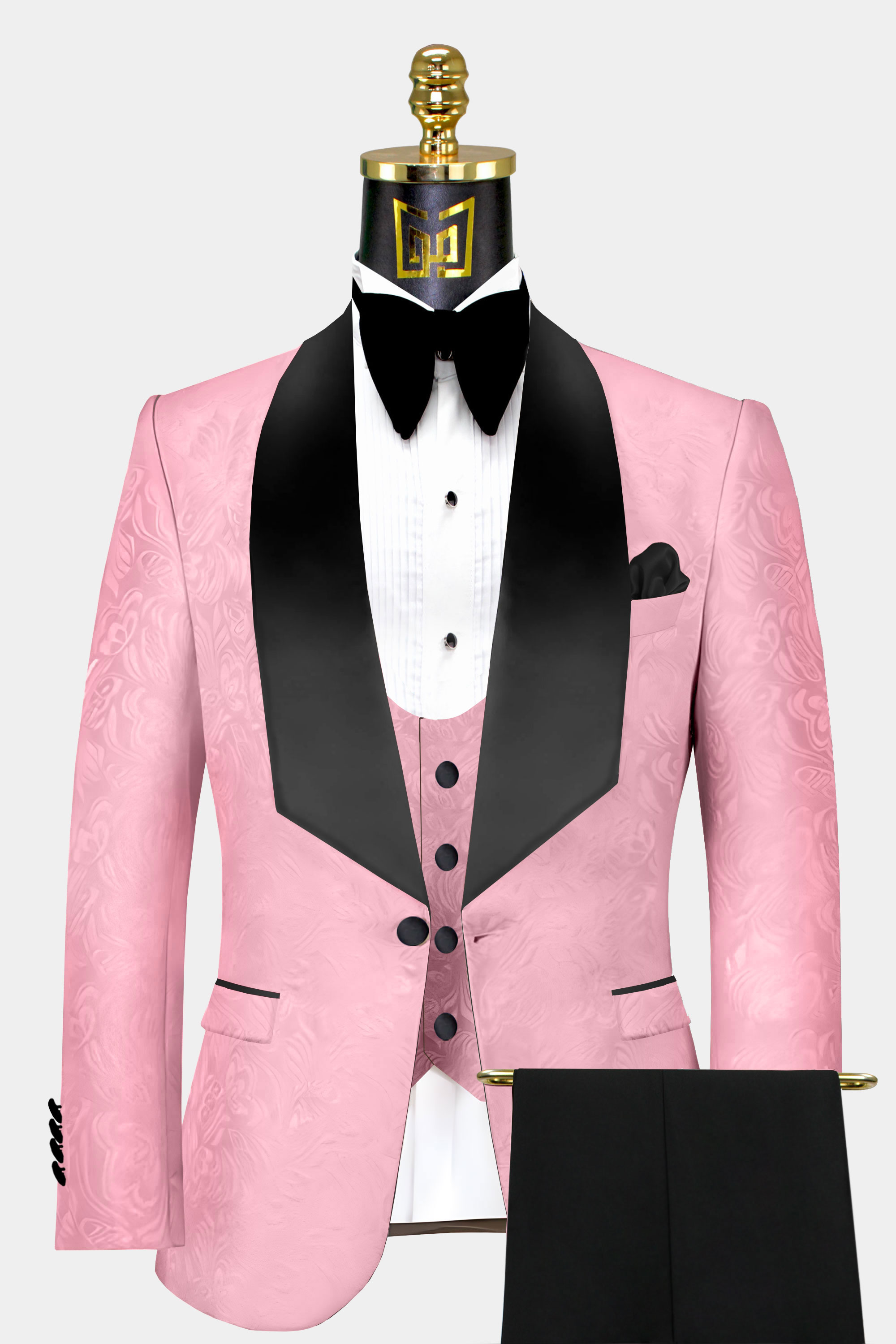 Pink Blazer with Light Blue Pants Outfits For Men (2 ideas