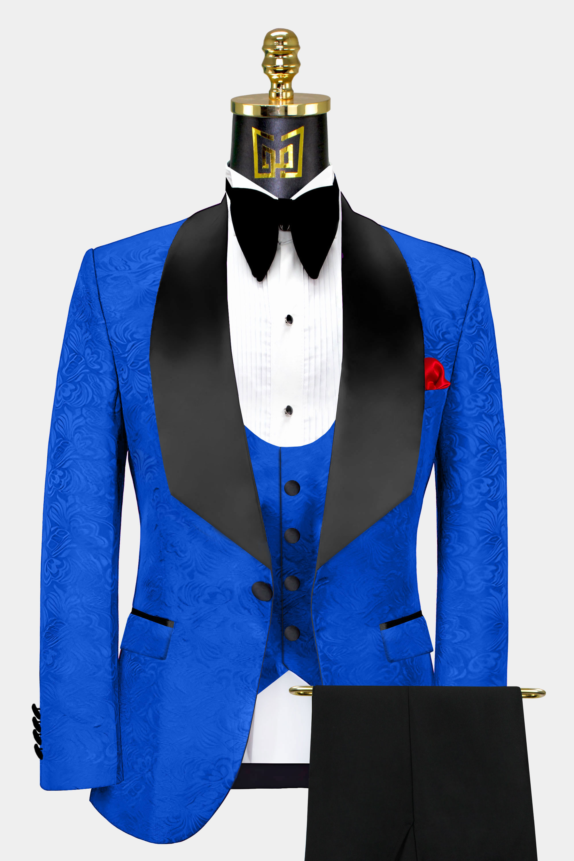Royal Blue and Black Tuxedo Suit | Gentleman's Guru
