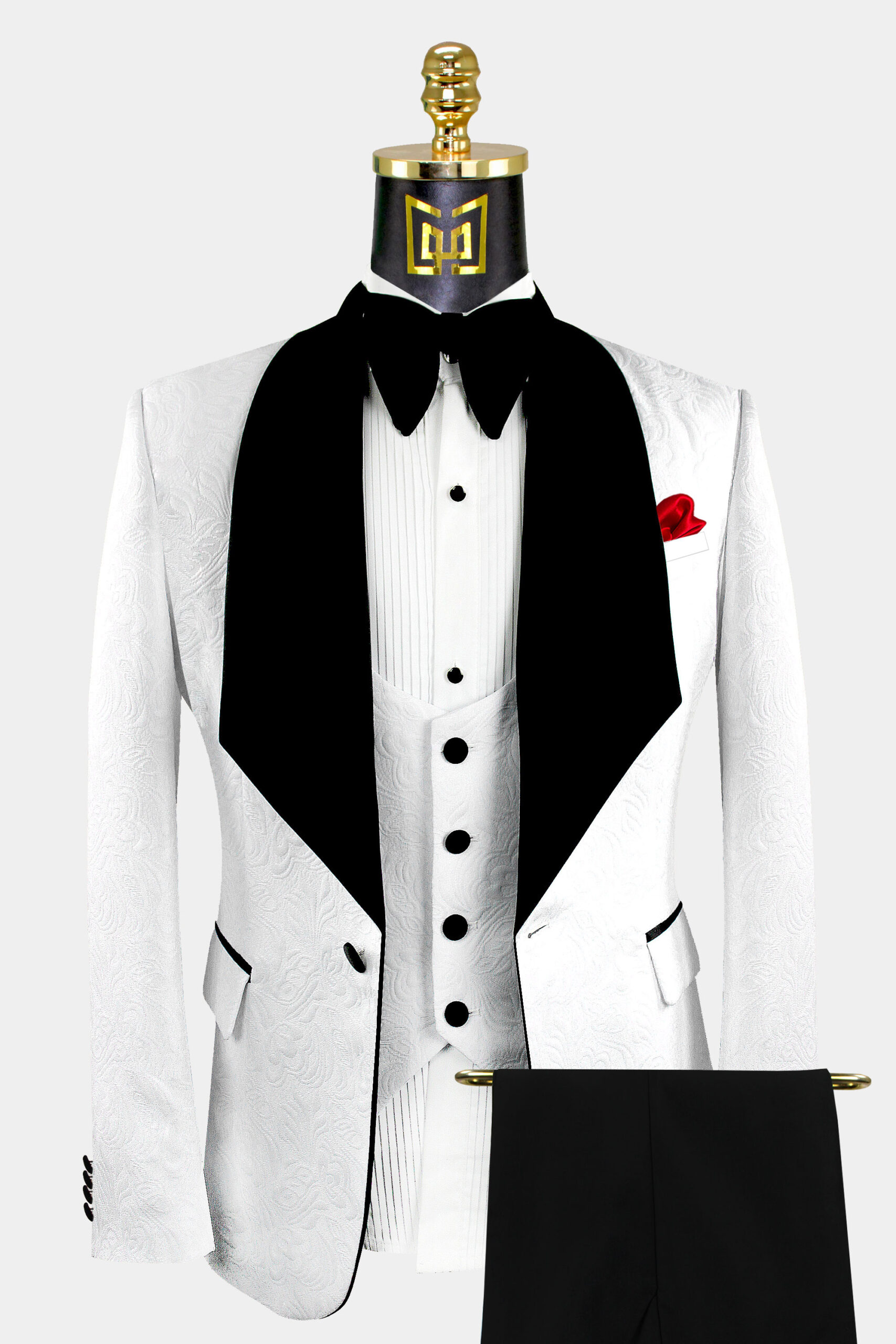 White and Black Tuxedo Suit Gentleman s Guru