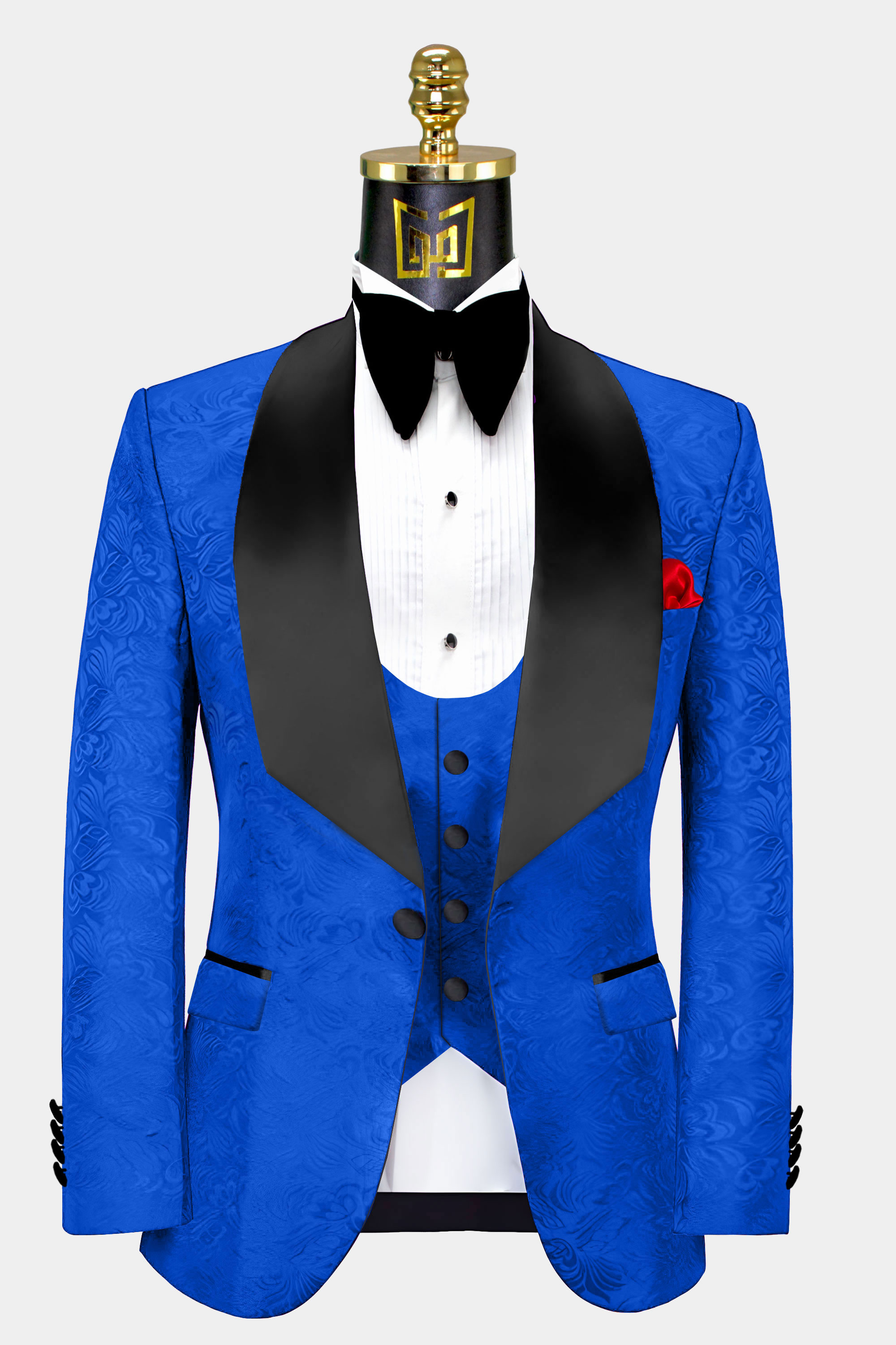 Royal Blue and Black Tuxedo Suit | Gentleman's Guru