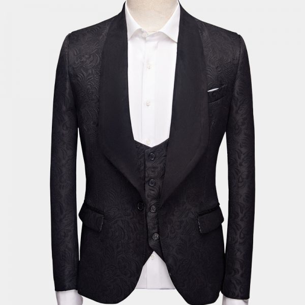 All Black Tuxedo Suit With Shawl Lapel - Gentleman's Guru