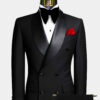 Black Double Breasted Tuxedo - 2 Piece