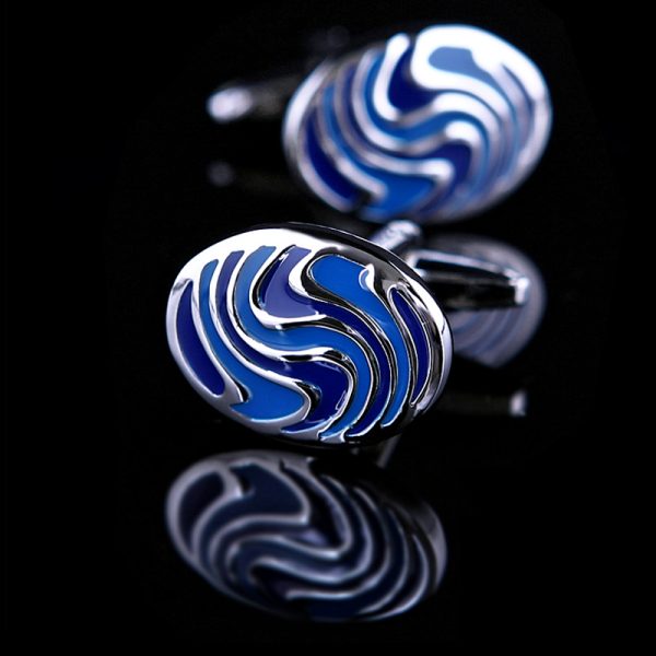 Blue Swarovski Crystal Cufflinks - Gentleman's Guru