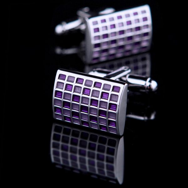 Purple And Gold Cufflinks - 18K Gold Plated - Gentleman's Guru