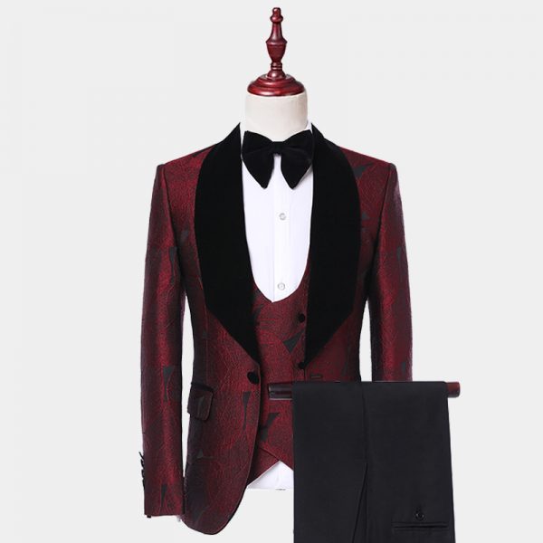 Burgundy Velvet Tuxedo Jacket - Dinner Jacket - Gentleman's Guru