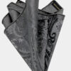 Charcoal-Grey-Paisley-Pocket-Square-Handkerchief-from-Gentlemansguru.com