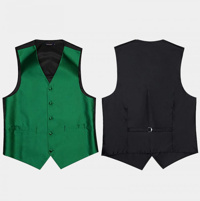 green shirt black vest