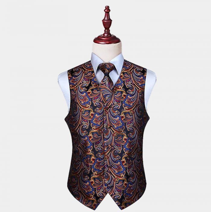 Colorful Paisley Bow Tie And Suspenders Set - Gentleman's Guru