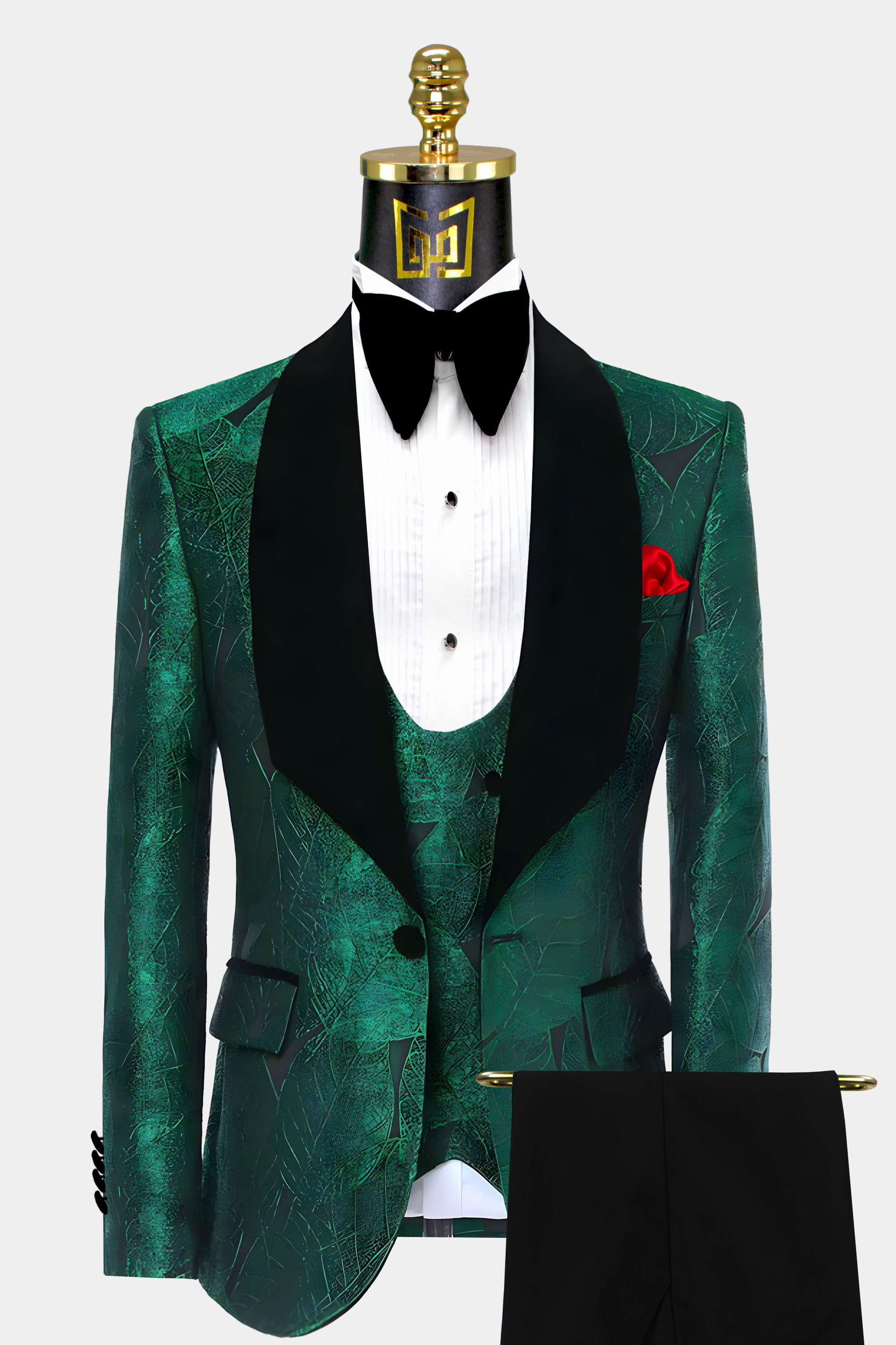 Mens Emerald Green Tuxedo Wedding Groom Prom Suit From Gentlemansguru.Com  