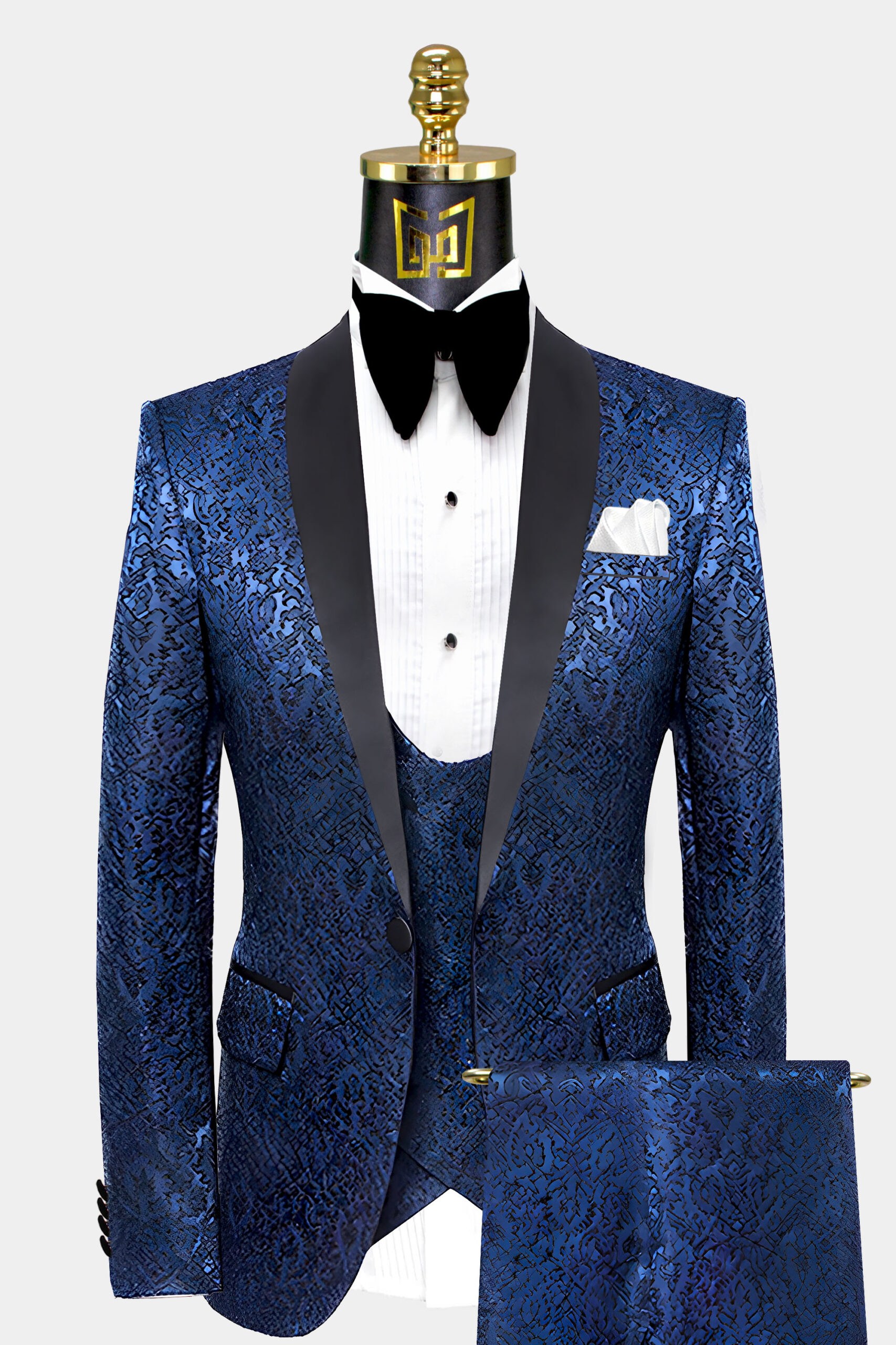 Navy Blue Tuxedo with Black Lapel Gentleman s Guru