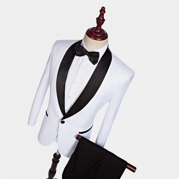 mens white tuxedo pants