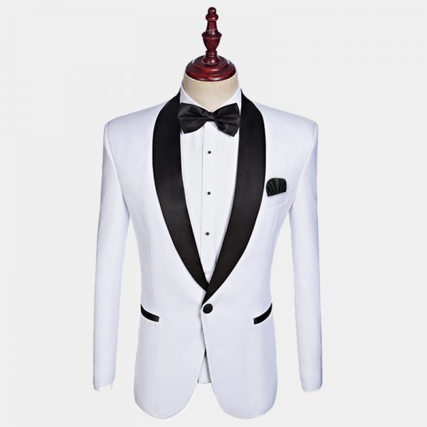 White Tuxedo With Black Pants + FREE Shipping - Gentleman's Guru™