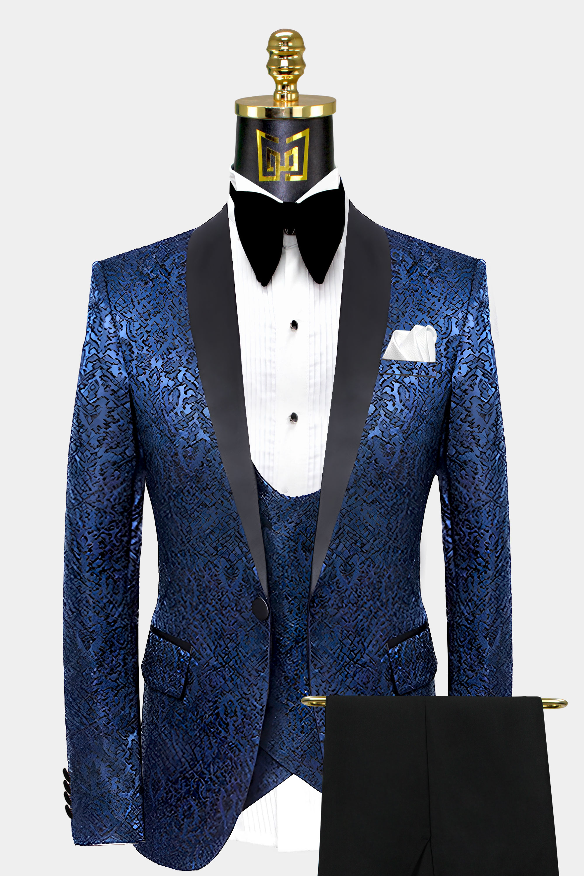 Stylish Navy Blue Two Piece Suit for Men for Wedding and Events 