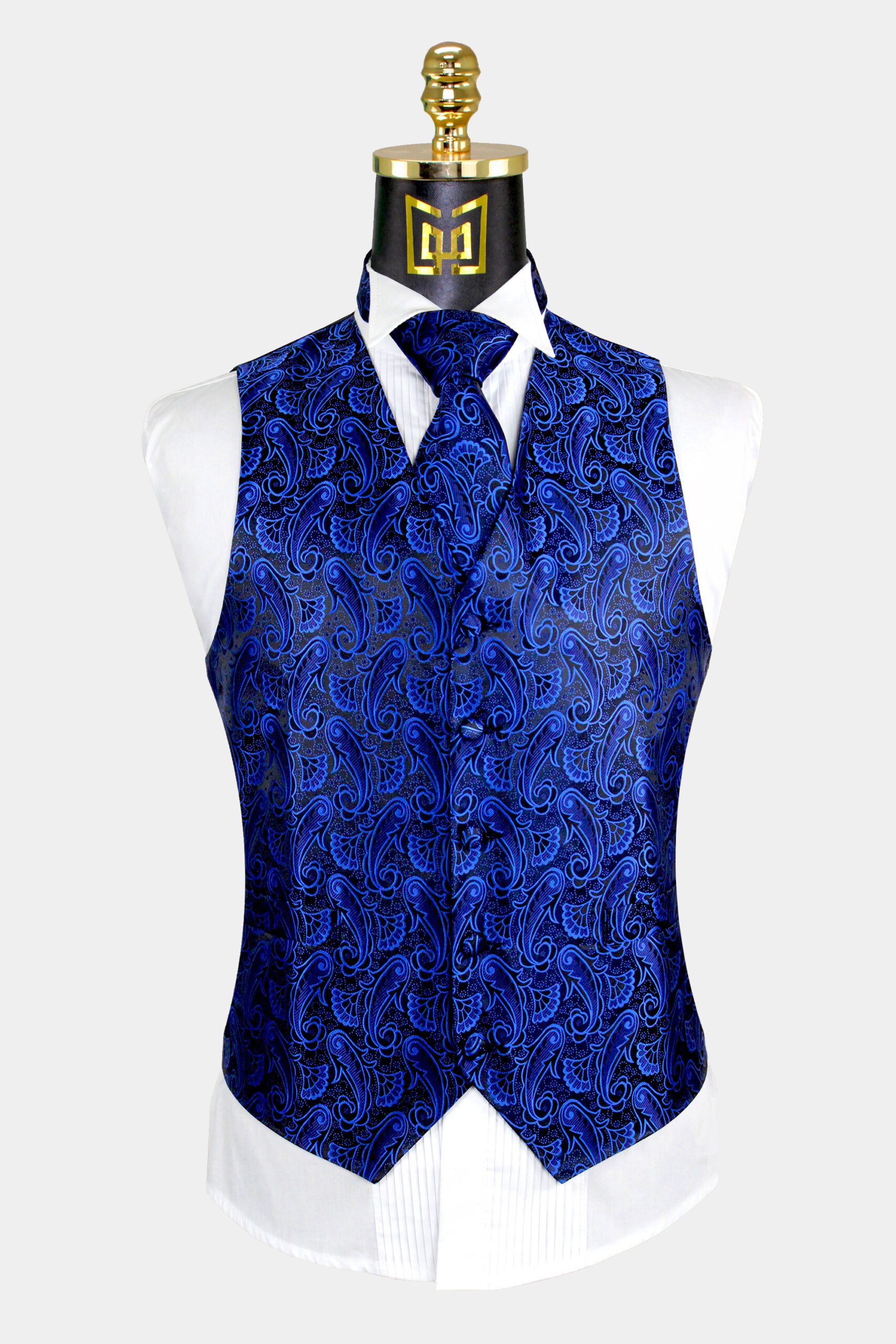 Royal blue vest on sale