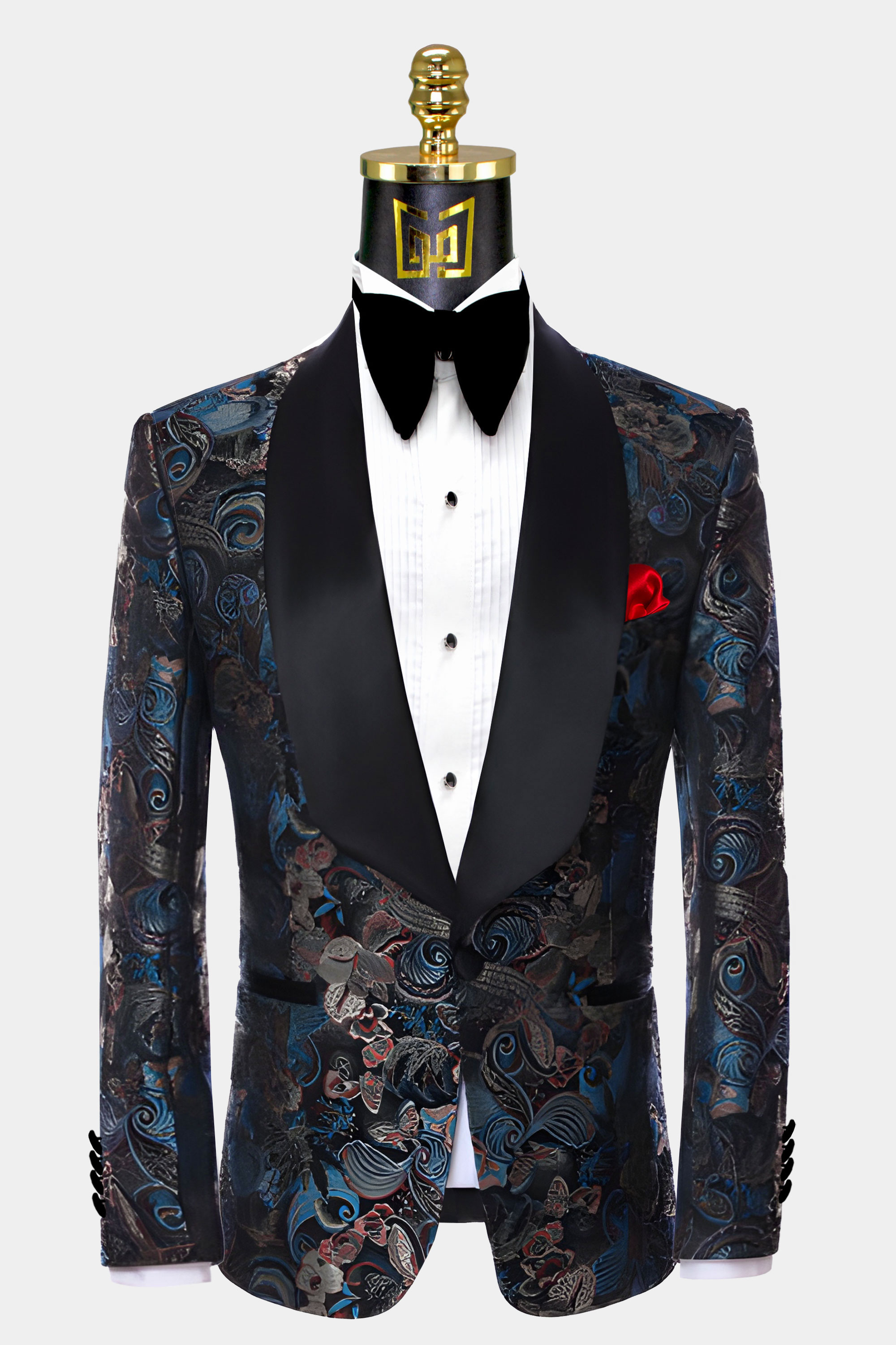 Floral Embroidered Tuxedo