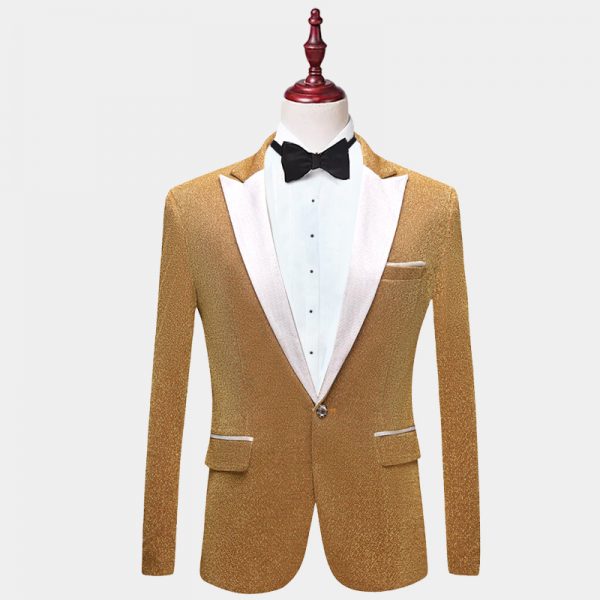 Gold Floral Tuxedo Jacket - Gentleman's Guru