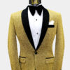 Black & Gold Glitter Tuxedo Jacket