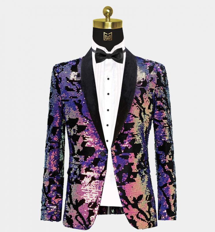 Multicolor Sequin Tuxedo Jacket (FREE Shipping) | Gentleman's Guru