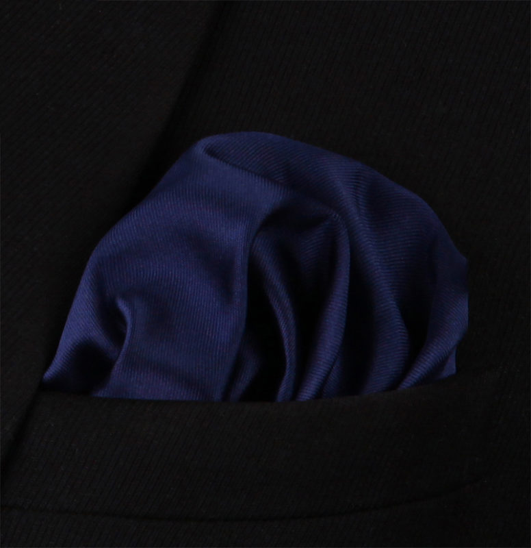 Navy Blue Silk Pocket Square | Gentleman's Guru