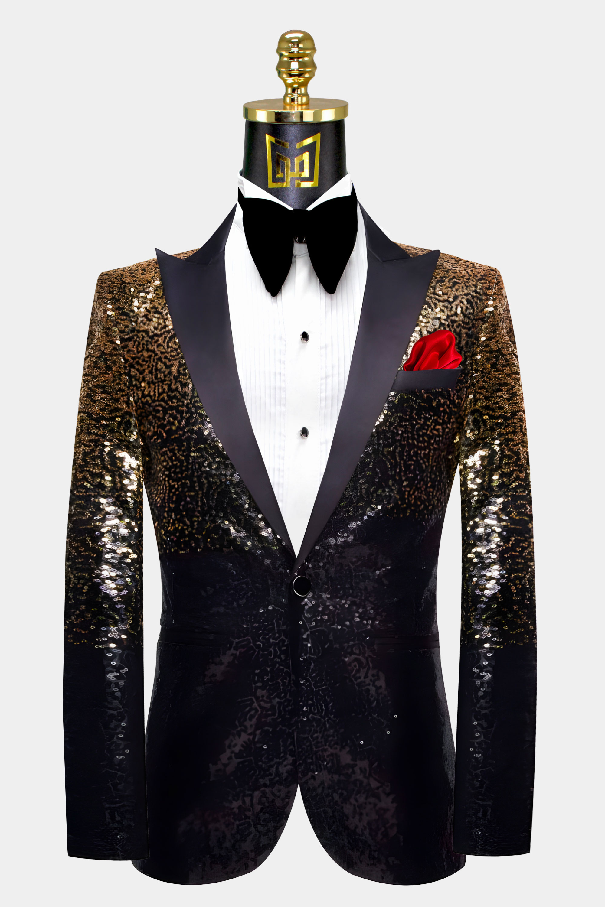Black Gold Sequin Jacket | manminchurch.se