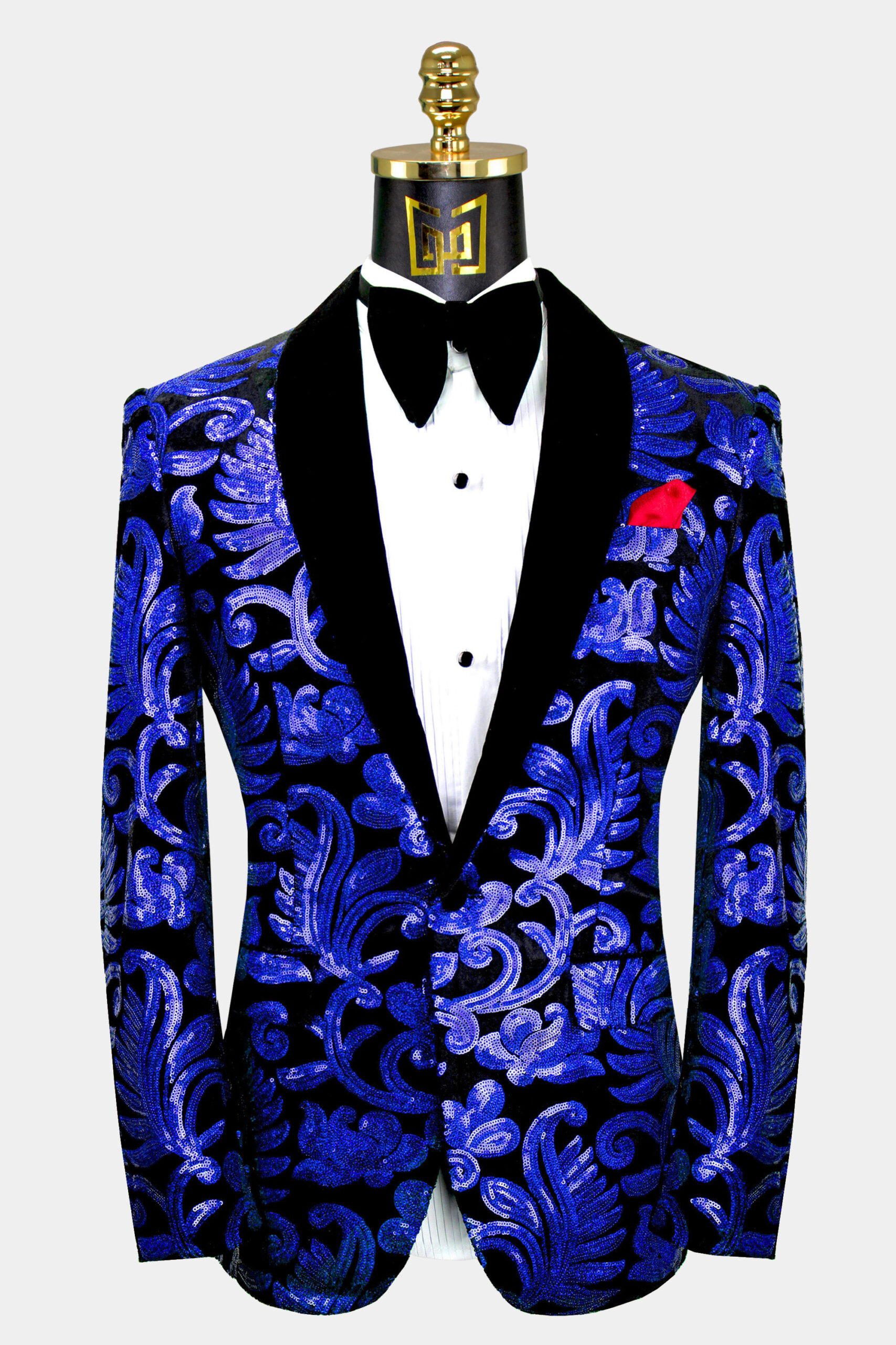 Royal Blue and Black Tuxedo Jacket Gentleman s Guru