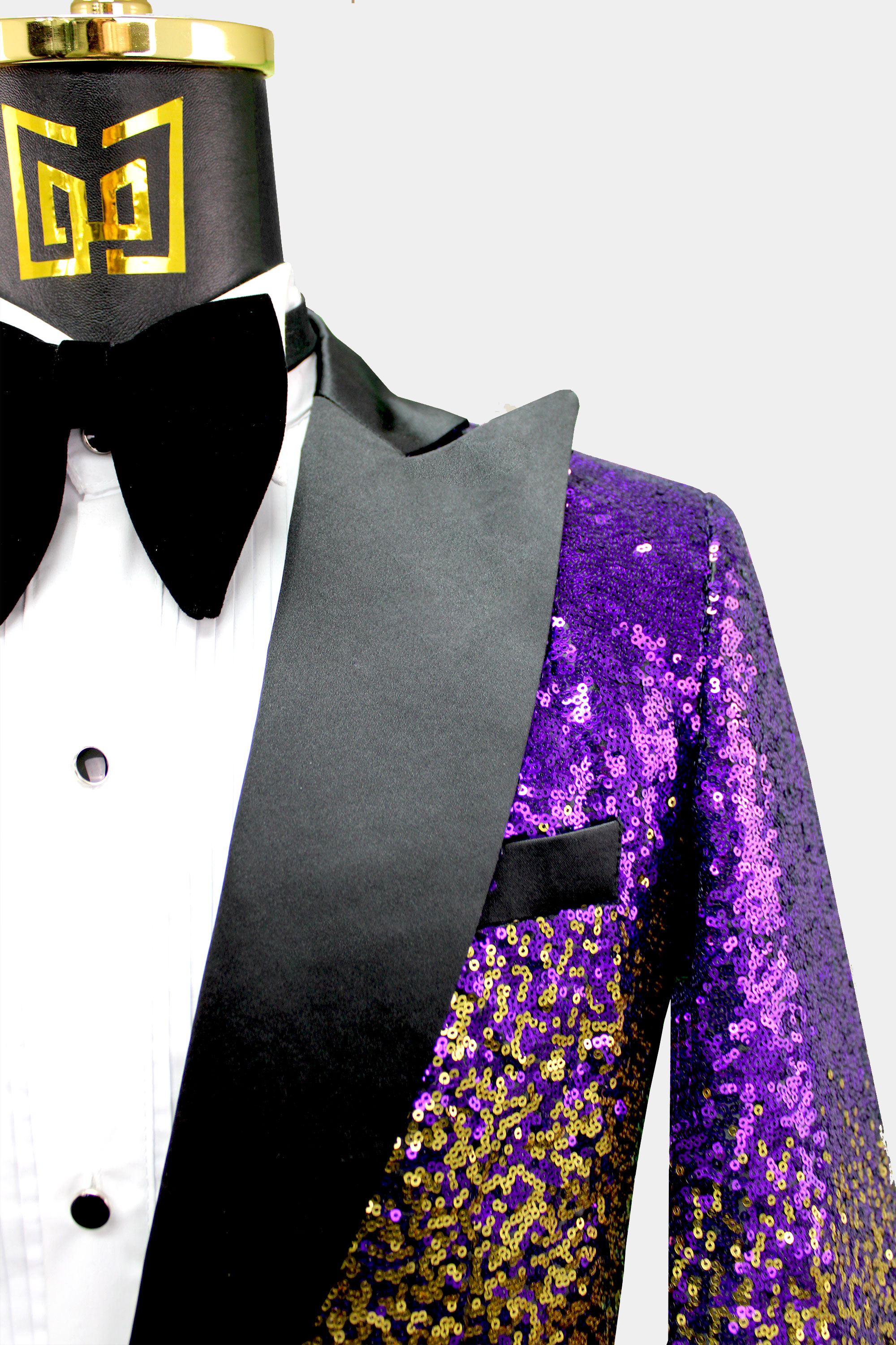 Gentleman's Guru Purple Velvet Tuxedo Jacket