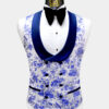 Electric-Blue-Floral-Tuxedo-Vest-from-Gentlemansguru.com