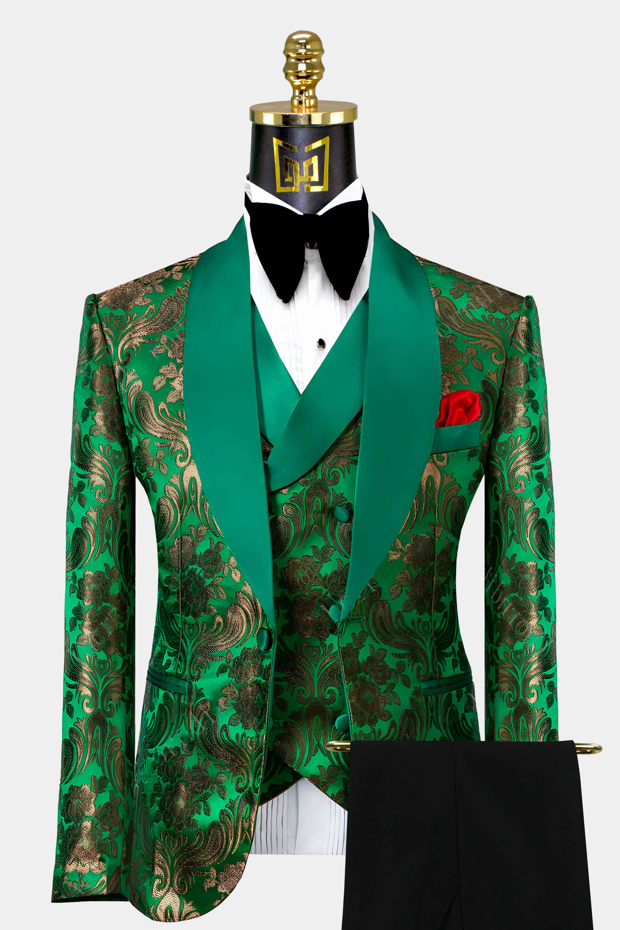Green Floral Tuxedo Suit | Gentleman's Guru