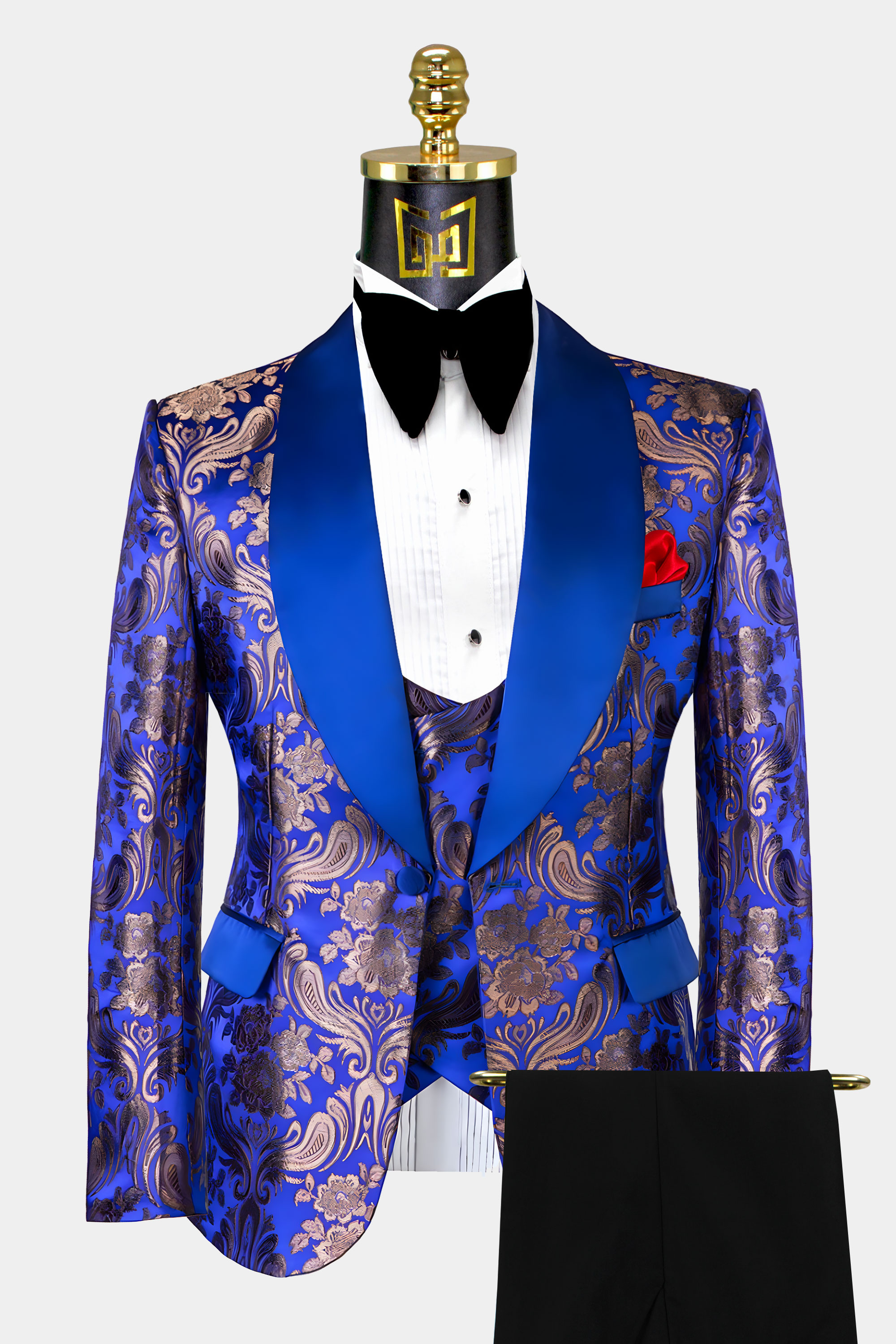 #1 Blue African Mens Wedding Suit
