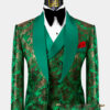 Mens-Green-Floral-Tuxed-Wedding-Groom-Prom-Suit-from-Gentlemansguru.com